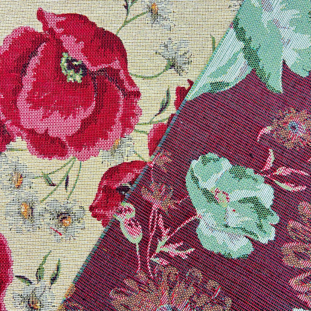 Daisies And Poppies Tapestry Fabric 4 Daisies And Poppies Tapestry Fabric - Image 4