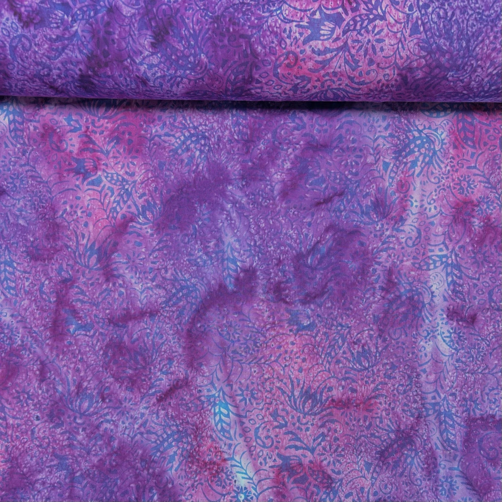 Frosty Flora Cotton Batik Fabric 8 Frosty Flora Cotton Batik Fabric - Image 8