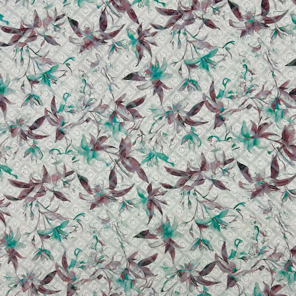 Floral Whisper Digital Embroidered Polycotton Fabric 8 Floral Whisper Digital Embroidered Polycotton Fabric - Image 8