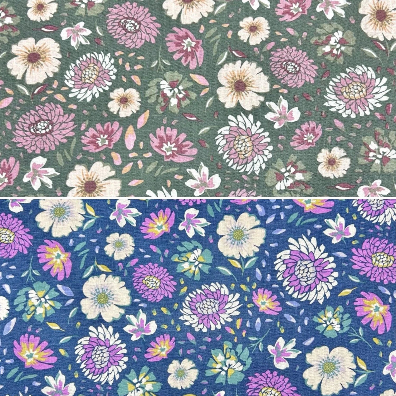 Breezy Blooms Linen Viscose Fabric 1 Breezy Blooms Linen Viscose Fabric