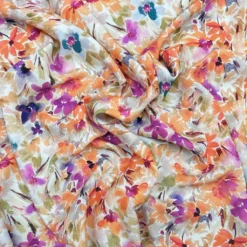 Orange And Purple Meadow Viscose Challis Fabric 5 Orange And Purple Meadow Viscose Challis Fabric -Ernst Fabric Store 04810961 26E6 4CFB B141 1D3A37EBCAA2