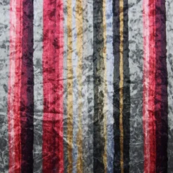 Multicolour Stripe Velvet Fabric