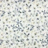 Greyish Blue Blossom Linen Viscose Fabric