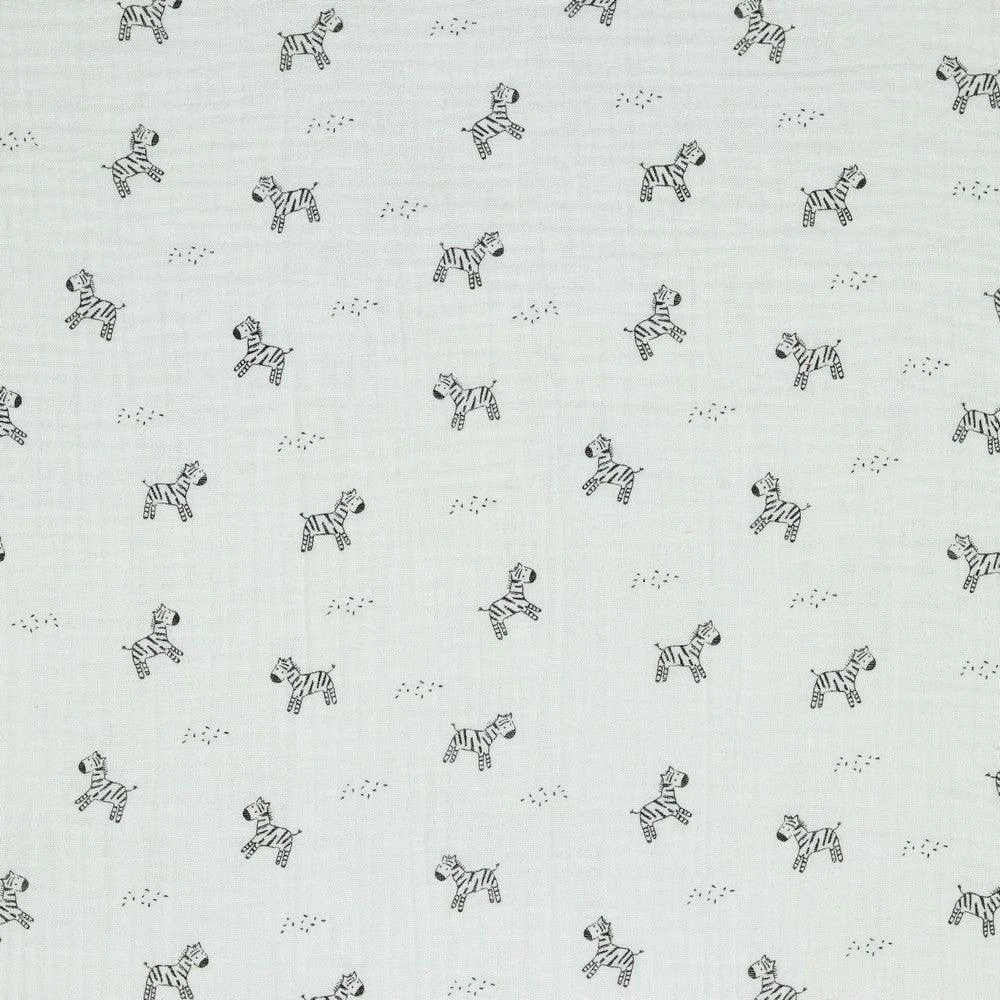 Zebra Organic Double Gauze Fabric 3 Zebra Organic Double Gauze Fabric - Image 3