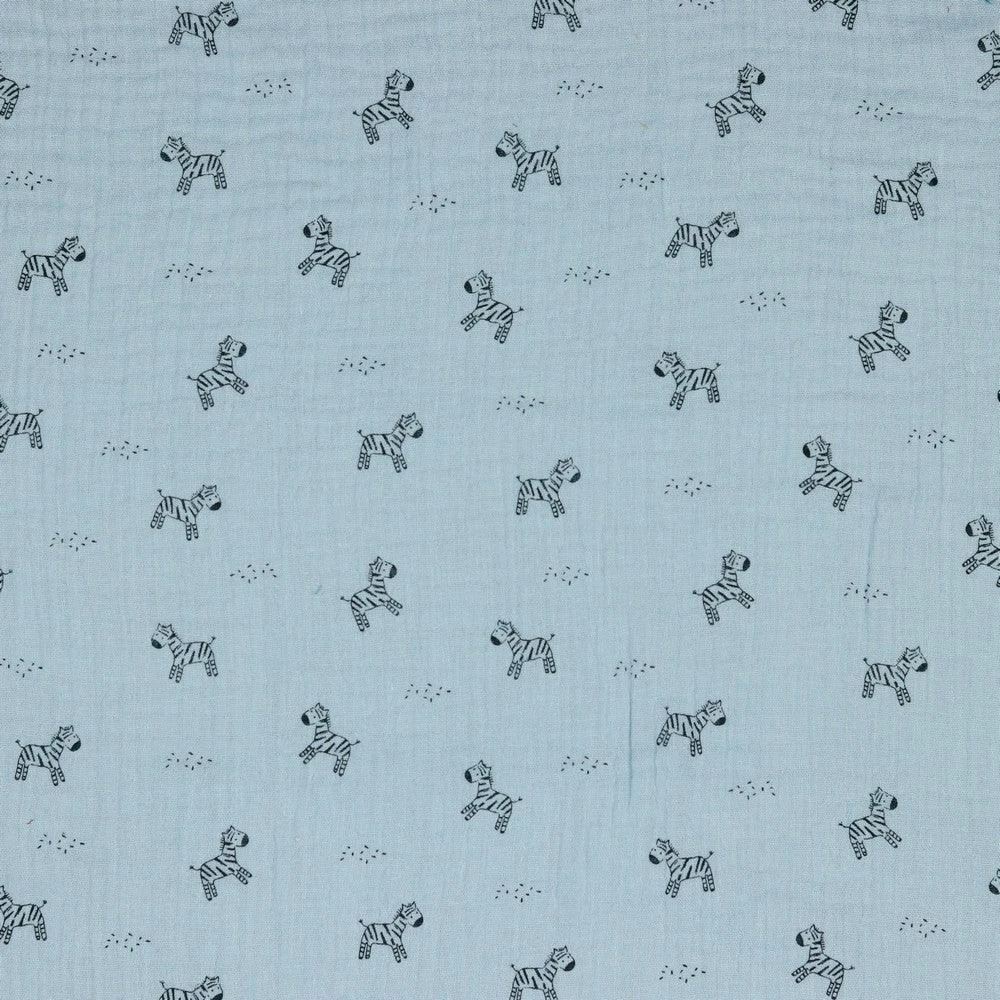 Zebra Organic Double Gauze Fabric 4 Zebra Organic Double Gauze Fabric - Image 4