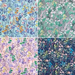 Floral Gardens Rose & Hubble Cotton Poplin Fabric