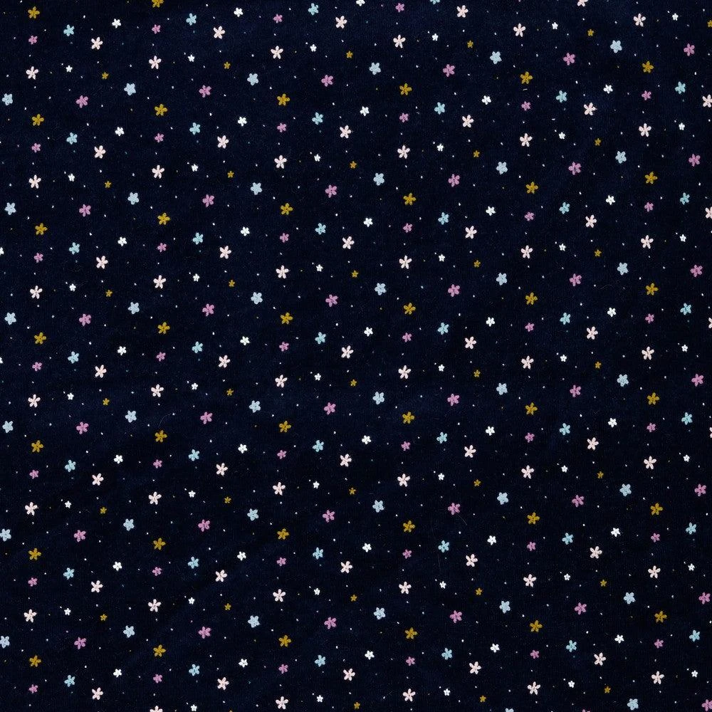 Multicoloured Mini Floral Nicky Velour Fabric 4 Multicoloured Mini Floral Nicky Velour Fabric - Image 4