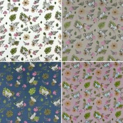 Lemur Blossom Cotton Poplin Fabric
