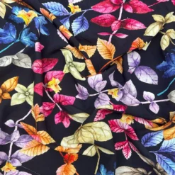 Leafy Garden On Black Viscose Challis Fabric -Ernst Fabric Store 0A7DA1B8 1EE1 422E A186 E51D0FA1D1D6