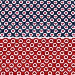 Hearts And Dots Rose & Hubble Cotton Poplin Fabric
