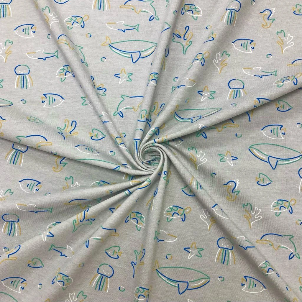 Sealife Cotton Jersey Fabric 3 Sealife Cotton Jersey Fabric - Image 3