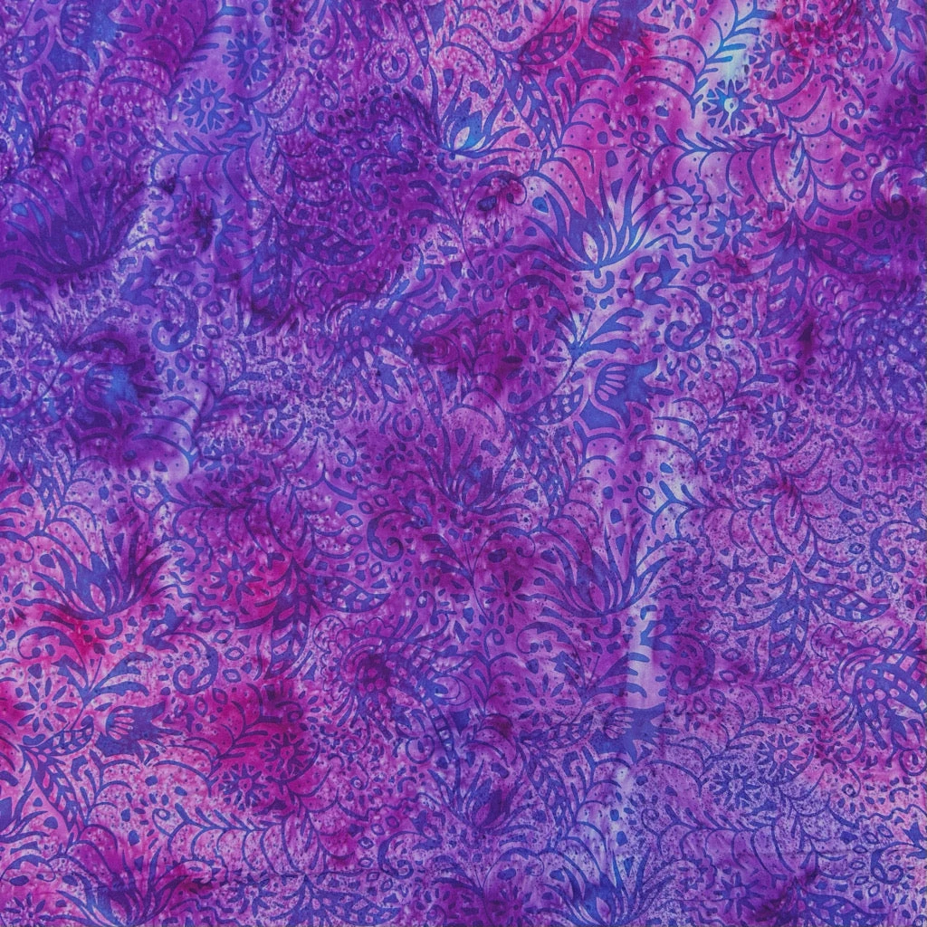 Frosty Flora Cotton Batik Fabric 6 Frosty Flora Cotton Batik Fabric - Image 6
