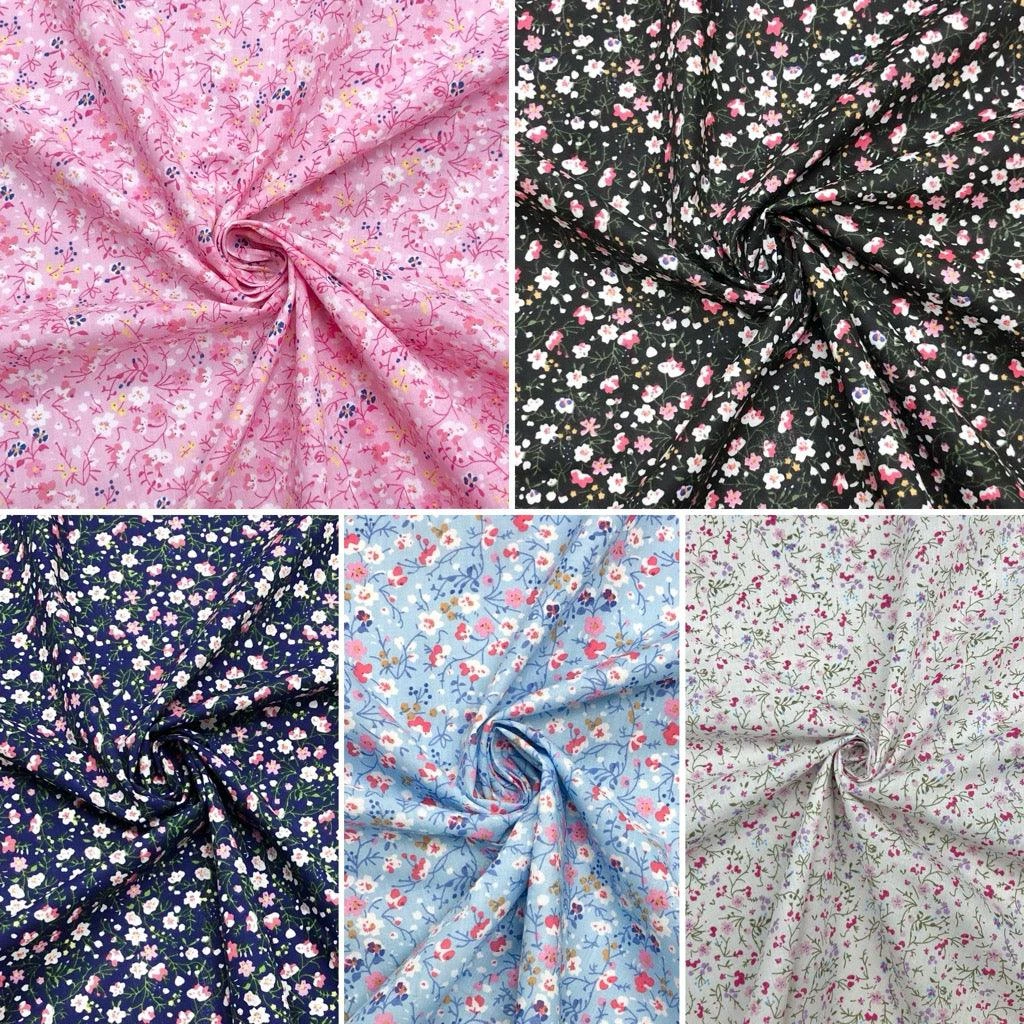 Floral Field Polycotton Fabric 1 Floral Field Polycotton Fabric