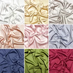 Plain Silky Stretch Satin Fabric