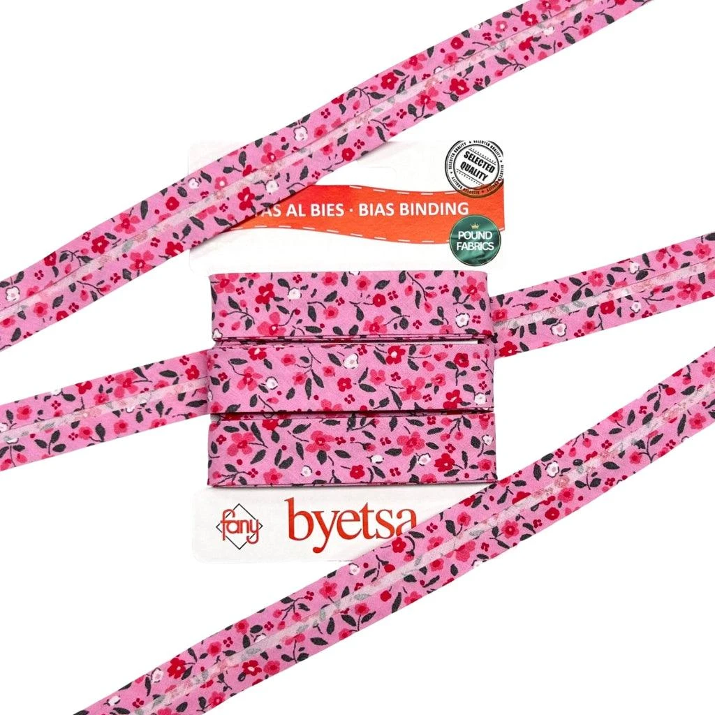 Flower Garden Organic Cotton Bias Binding Tape - 5 Metres 2 Flower Garden Organic Cotton Bias Binding Tape - 5 Metres - Image 2