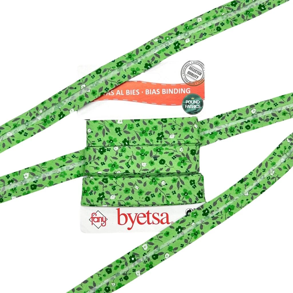 Flower Garden Organic Cotton Bias Binding Tape - 5 Metres 6 Flower Garden Organic Cotton Bias Binding Tape - 5 Metres - Image 6