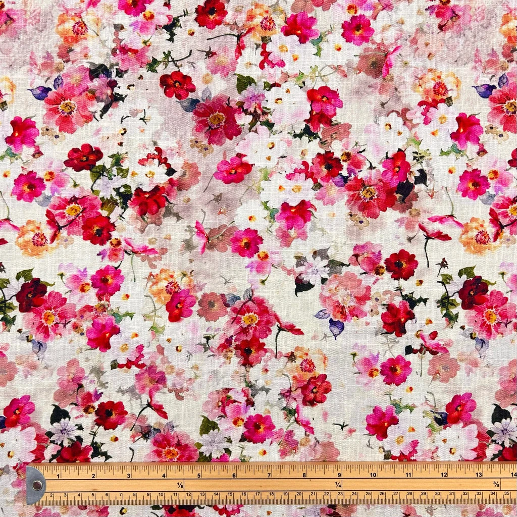 Blossom Bliss Linen Viscose Fabric 2 Blossom Bliss Linen Viscose Fabric - Image 2
