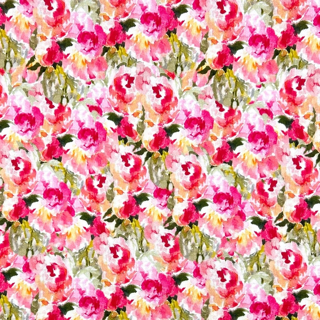 Rosewater Blooms Double Gauze Fabric 1 Rosewater Blooms Double Gauze Fabric