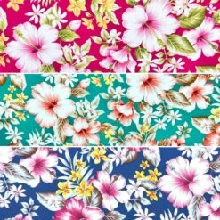 Old Rose Garden Rose & Hubble Cotton Poplin Fabric