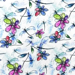 Floral Flight Viscose Jersey Fabric