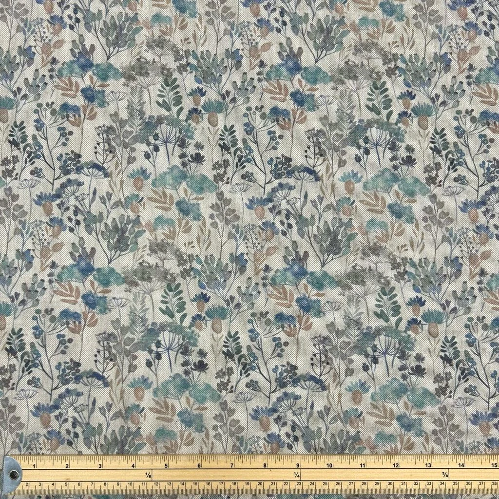 Vintage Gardens Digital Linen Look Polycotton Fabric 2 Vintage Gardens Digital Linen Look Polycotton Fabric - Image 2