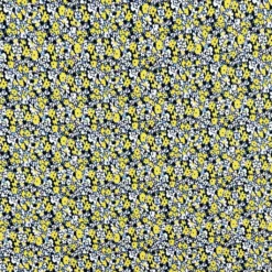 Yellow Flowers Cotton Jersey Fabric