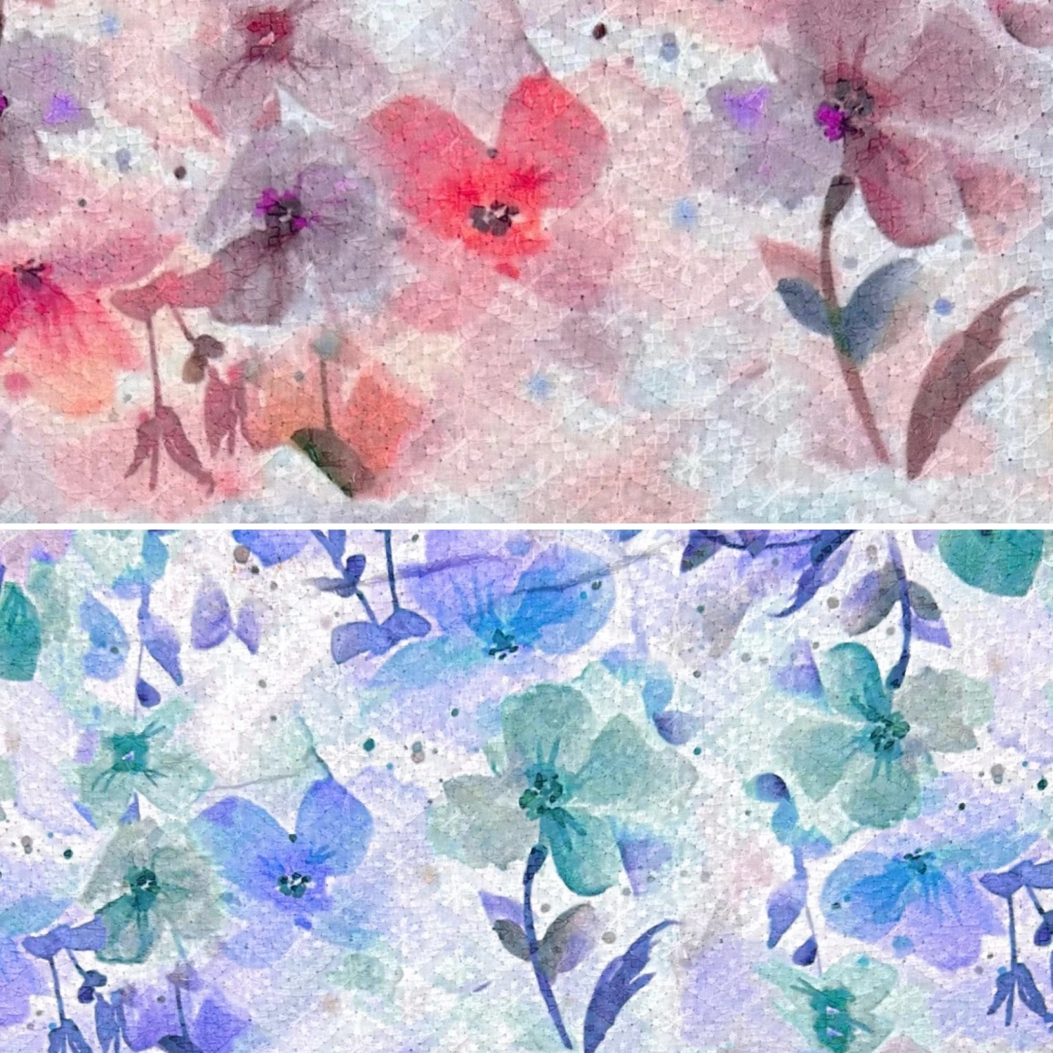 Vibrant Blooms Digital Embroidered Polycotton Fabric 1 Vibrant Blooms Digital Embroidered Polycotton Fabric