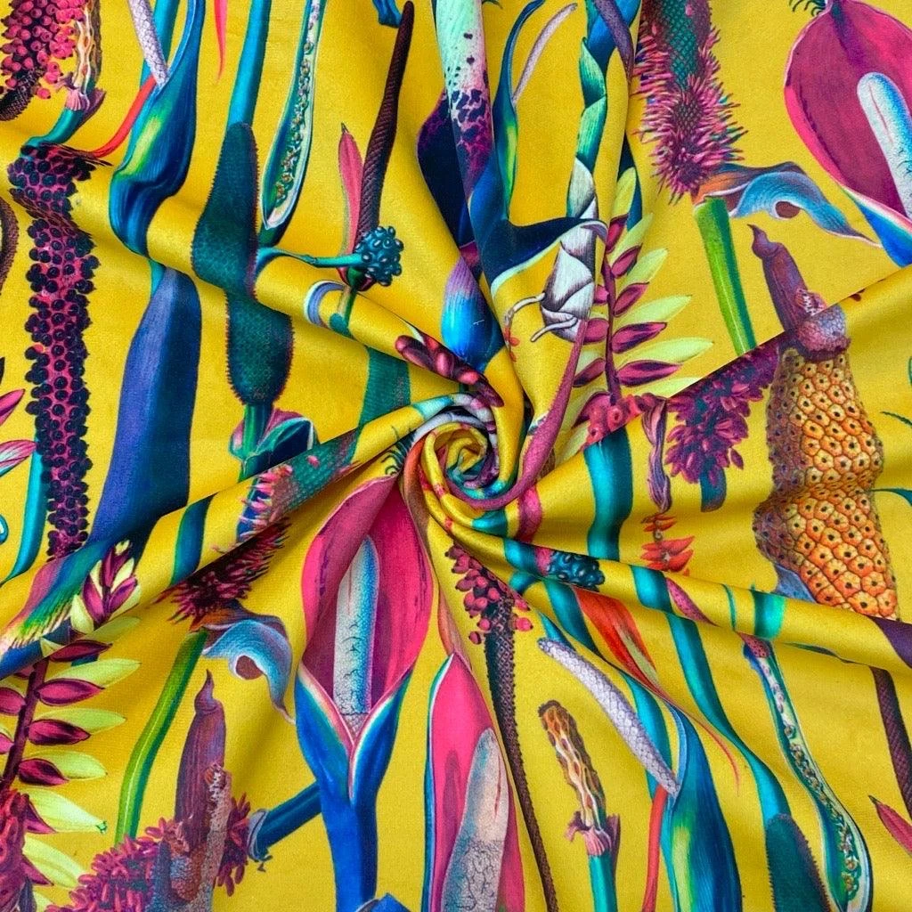 Abstract Plants Digital Velvet Fabric 3 Abstract Plants Digital Velvet Fabric - Image 3