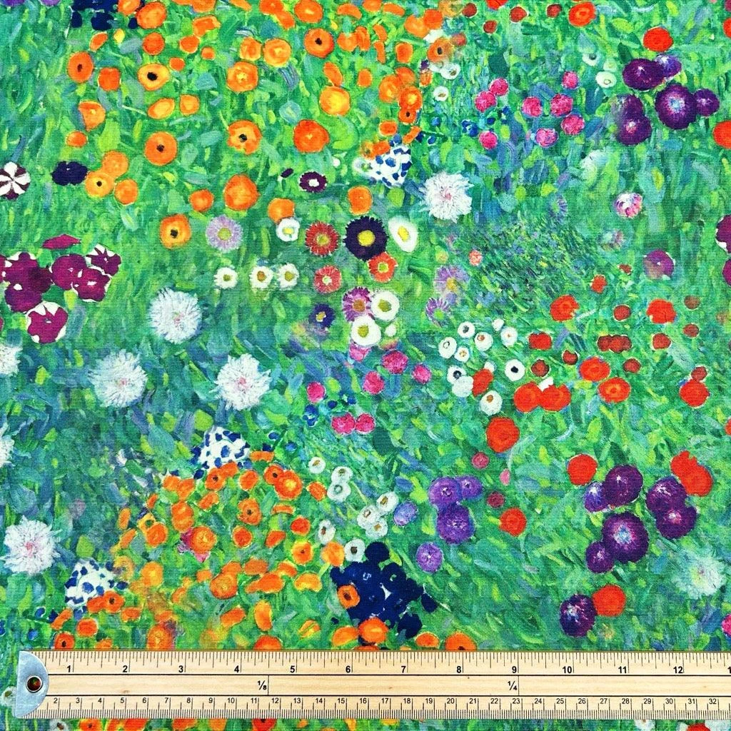 Klimt Flower Garden Water Resistant Fabric 2 Klimt Flower Garden Water Resistant Fabric - Image 2