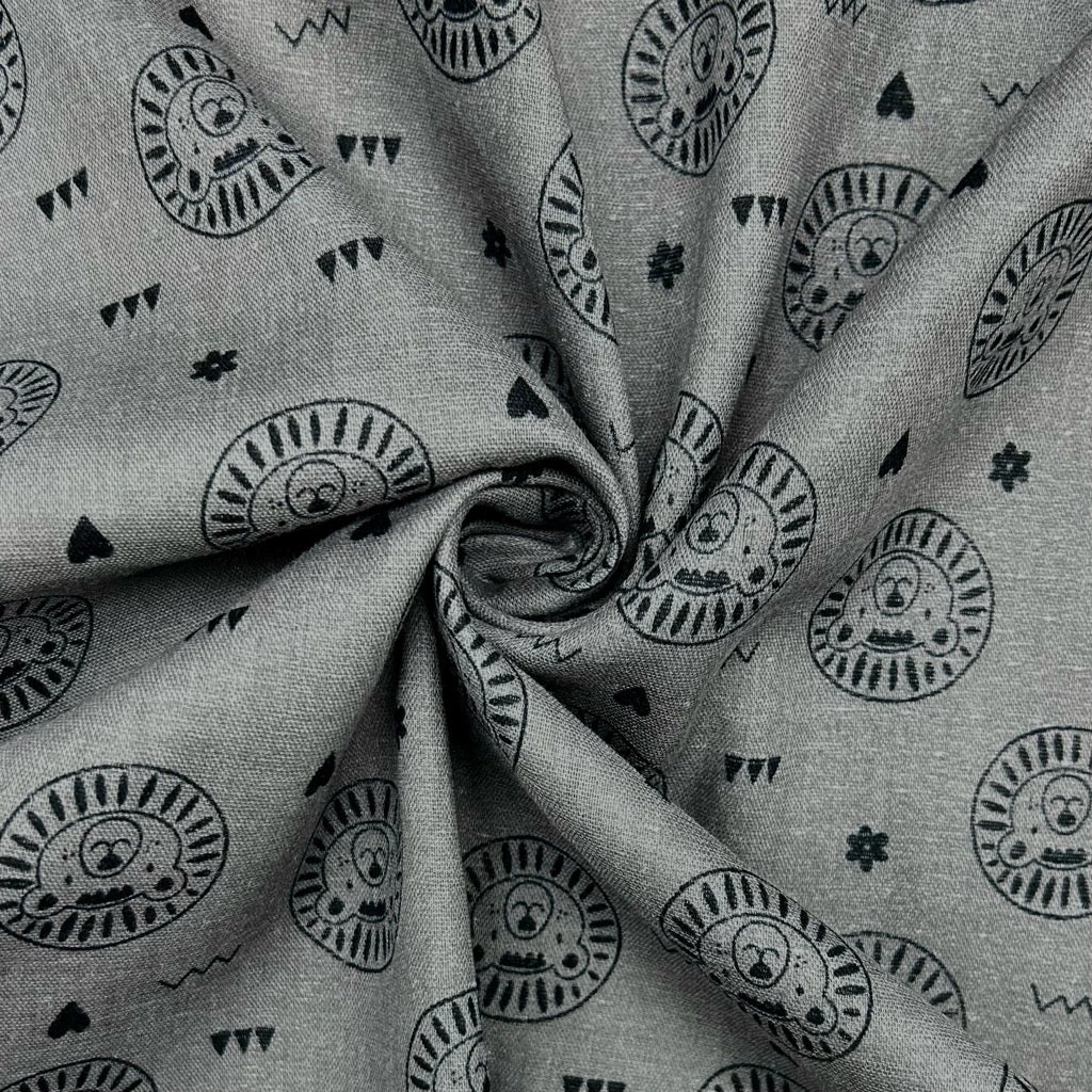 Lion Faces Flat Double Gauze Fabric 4 Lion Faces Flat Double Gauze Fabric - Image 4