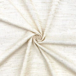 Natural Textured Lines Linen Mix Fabric