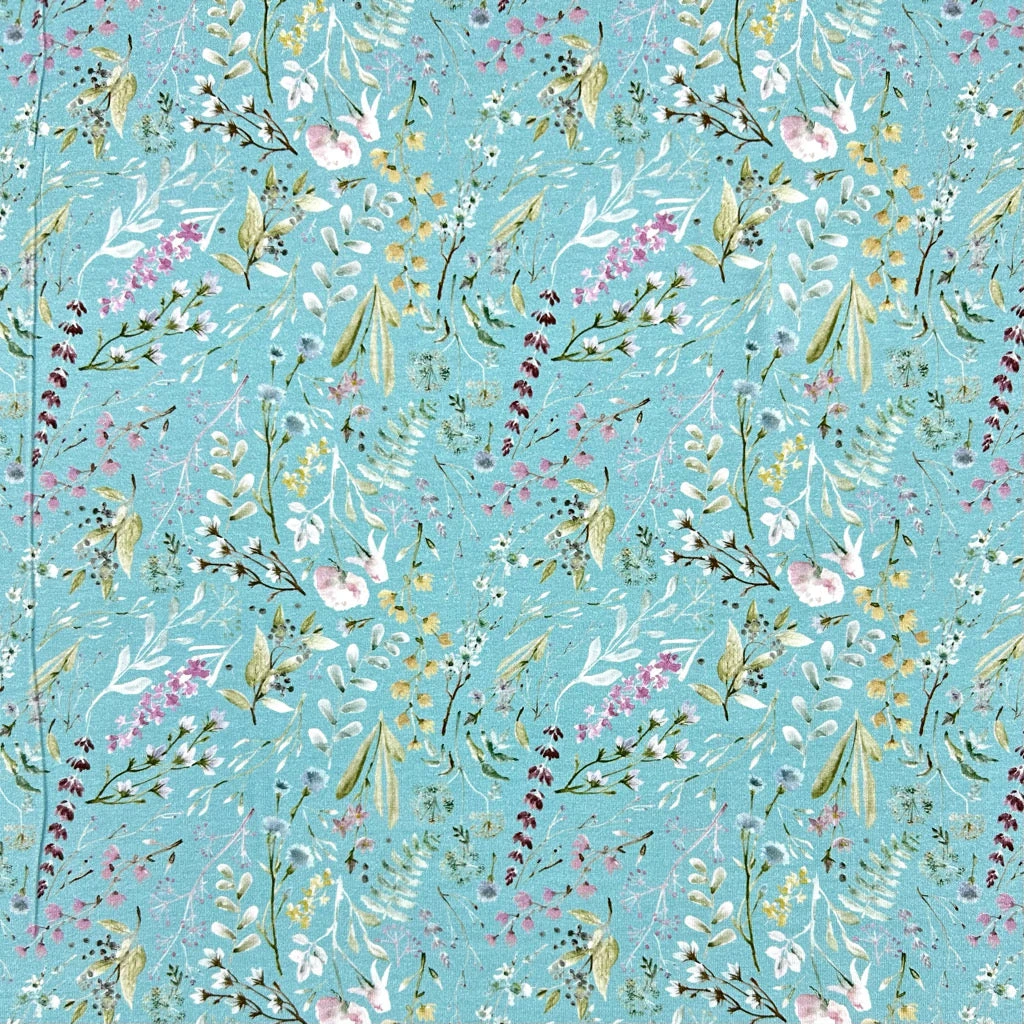 Floral Canvas Cotton Jersey Fabric 7 Floral Canvas Cotton Jersey Fabric - Image 7