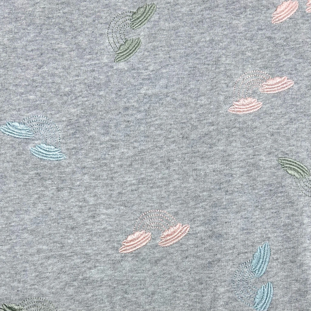 Rainbows On Grey French Terry Fabric 3 Rainbows On Grey French Terry Fabric - Image 3