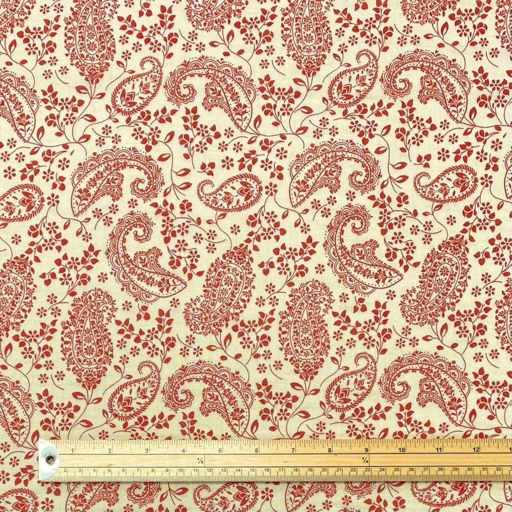 Paisley Floral Organic Double Gauze Fabric 2 Paisley Floral Organic Double Gauze Fabric - Image 2