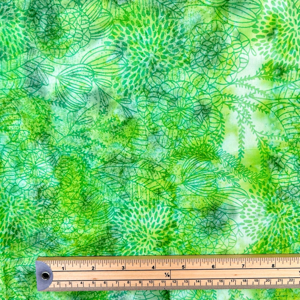 Spring Sprout Cotton Batik Fabric 2 Spring Sprout Cotton Batik Fabric - Image 2