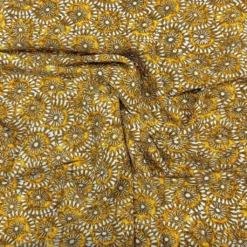 Beige/Mustard Floral Crepe Fabric -Ernst Fabric Store 32577718 1784 480A 9A0E 81532242CC91