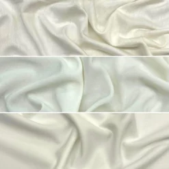 1 Mixed Shades Ivory/White Stretch Knit Fabric - 3 Metres For £3