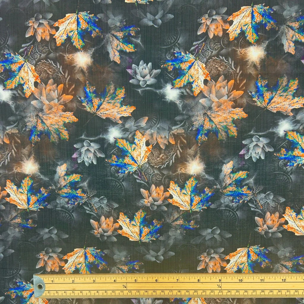 Fallen Leaves Bamboo Silkette Fabric 2 Fallen Leaves Bamboo Silkette Fabric - Image 2