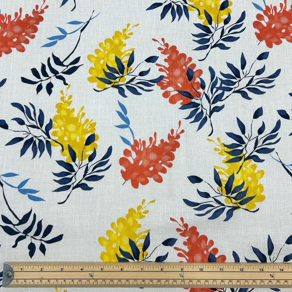 Multicoloured Botanicals Cotton Linen Fabric 2 Multicoloured Botanicals Cotton Linen Fabric - Image 2