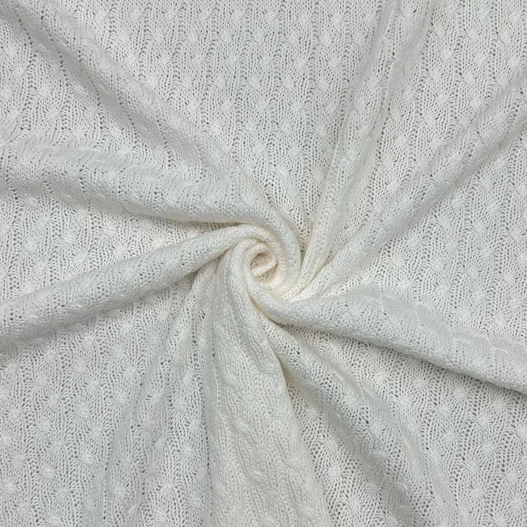 Cable Sweater Knit Fabric 4 Cable Sweater Knit Fabric - Image 4