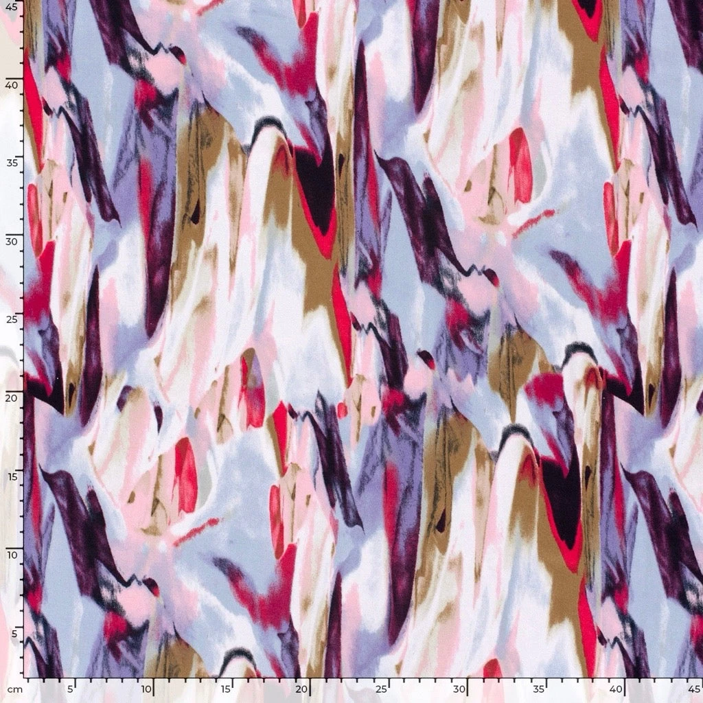 Watercolour Flame Viscose Jersey Fabric 2 Watercolour Flame Viscose Jersey Fabric - Image 2