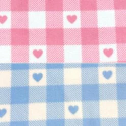 Hearts In Squares Anti Pill Polar Fleece Fabric