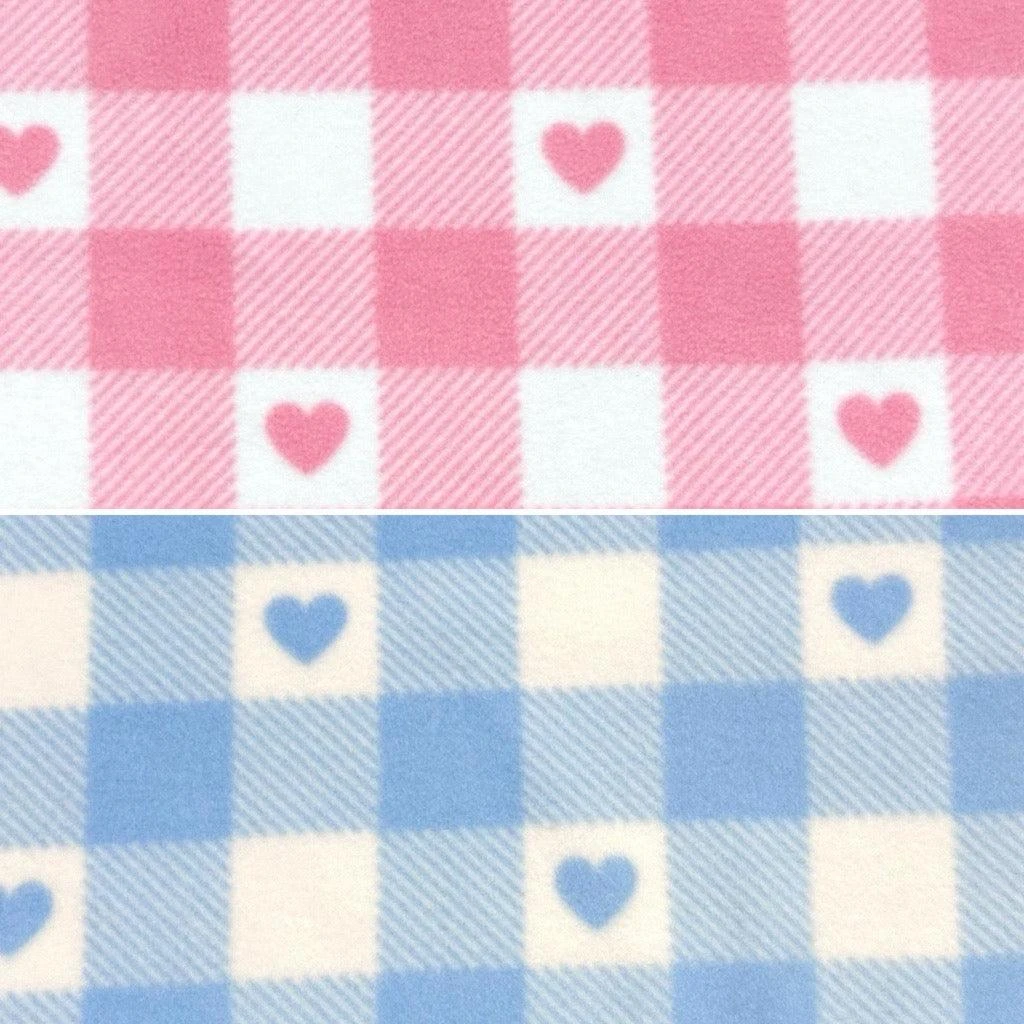 Hearts In Squares Anti Pill Polar Fleece Fabric 1 Hearts In Squares Anti Pill Polar Fleece Fabric