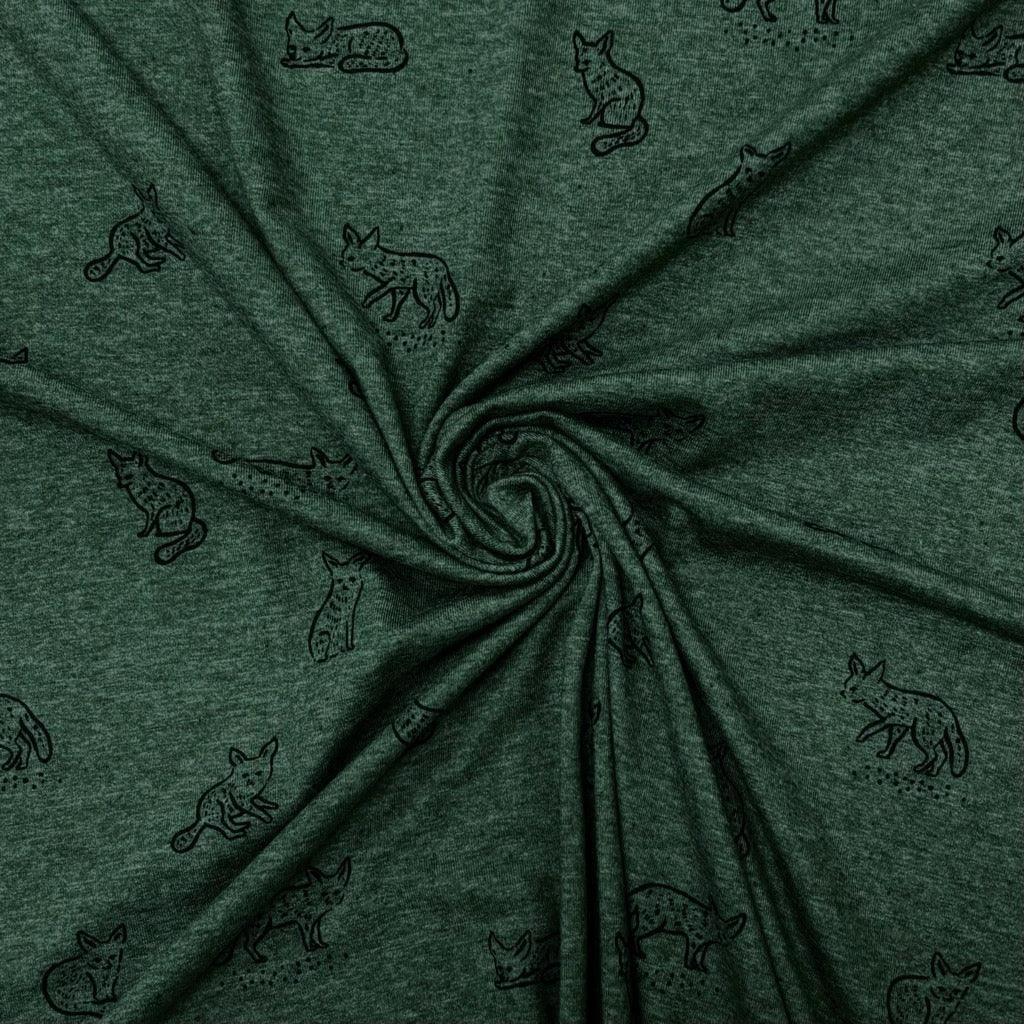 Foxes Melange Cotton Jersey Fabric 6 Foxes Melange Cotton Jersey Fabric - Image 6
