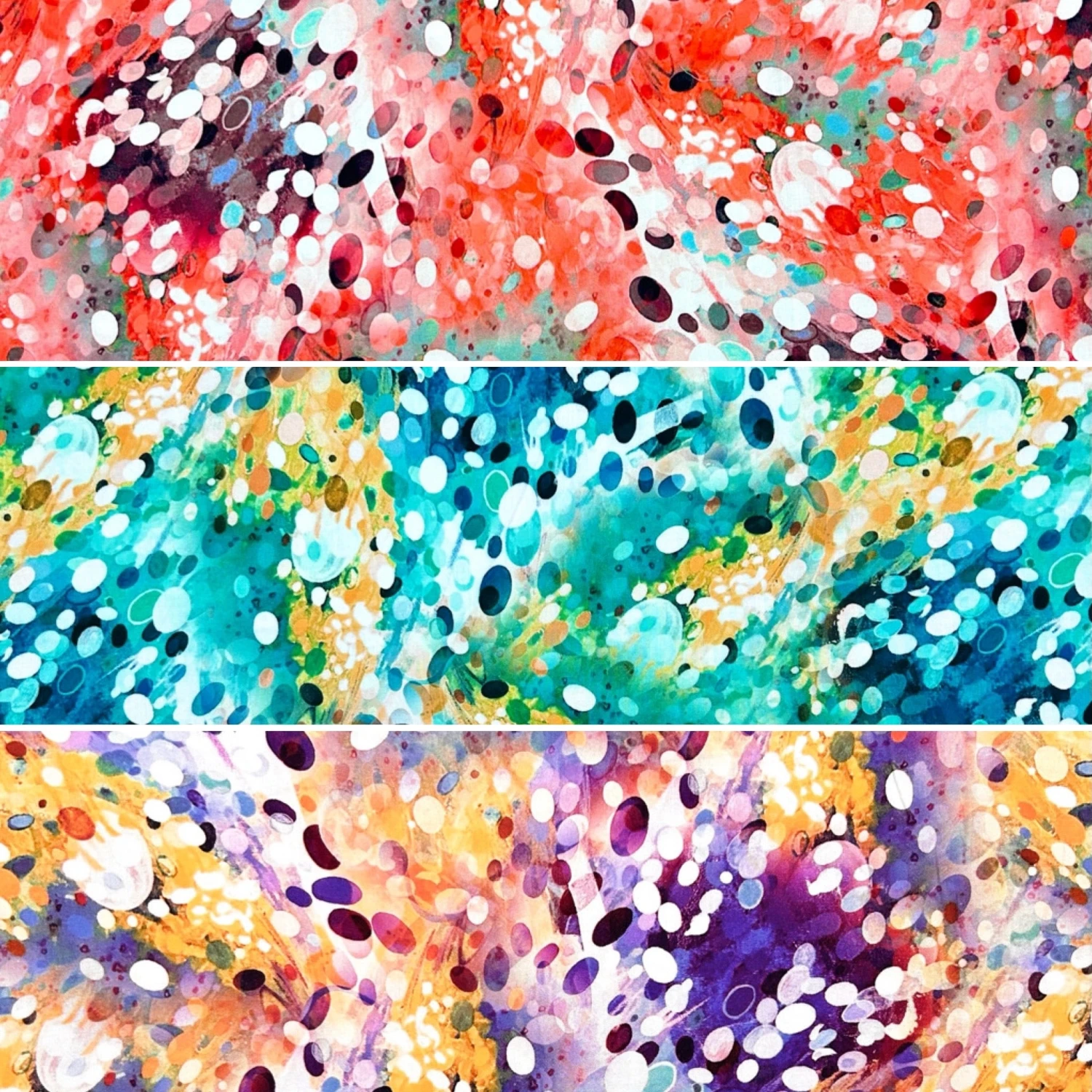 Vivid Drops Viscose Poplin Fabric 1 Vivid Drops Viscose Poplin Fabric