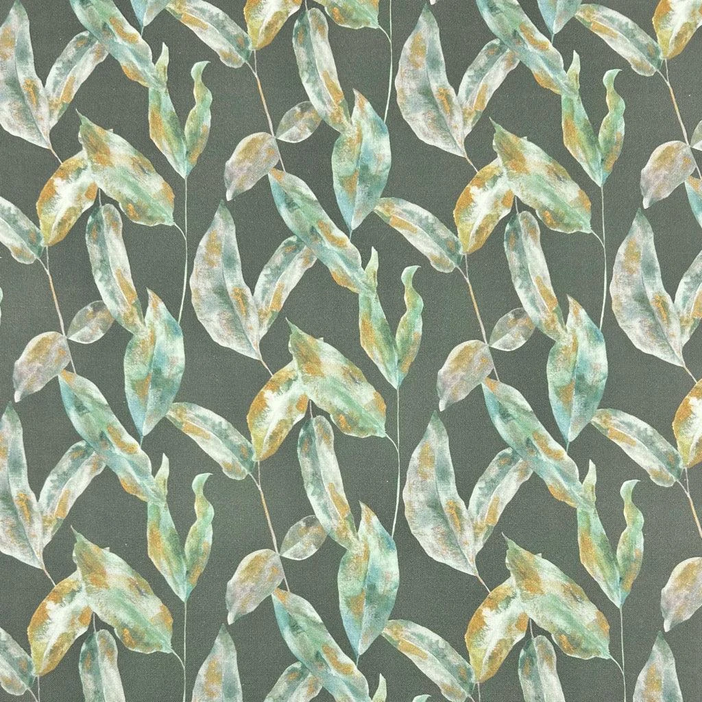 Green Leaves Cotton Canvas Fabric 1 Green Leaves Cotton Canvas Fabric