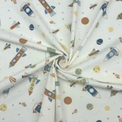 Space Rockets Cotton Jersey Fabric -Ernst Fabric Store 3C19200E 01A4 46D2 AD60 B6CEDB155724