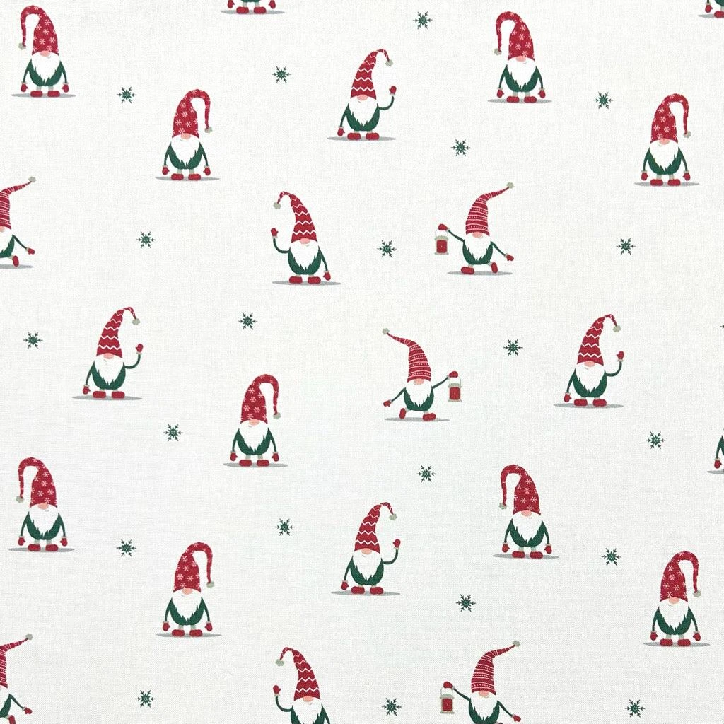 Christmas Gnomes Cotton Canvas Fabric 5 Christmas Gnomes Cotton Canvas Fabric - Image 5