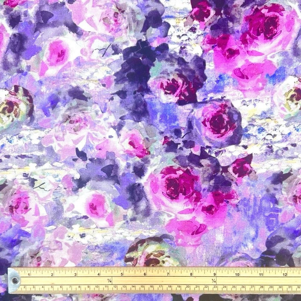 Pastel Petals Linen Blend Fabric 2 Pastel Petals Linen Blend Fabric - Image 2