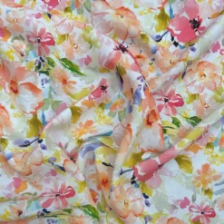 Summer Garden On White Viscose Challis Fabric 5 Summer Garden On White Viscose Challis Fabric -Ernst Fabric Store 3CA75741 0376 4992 9118 F795BBC0FCFA